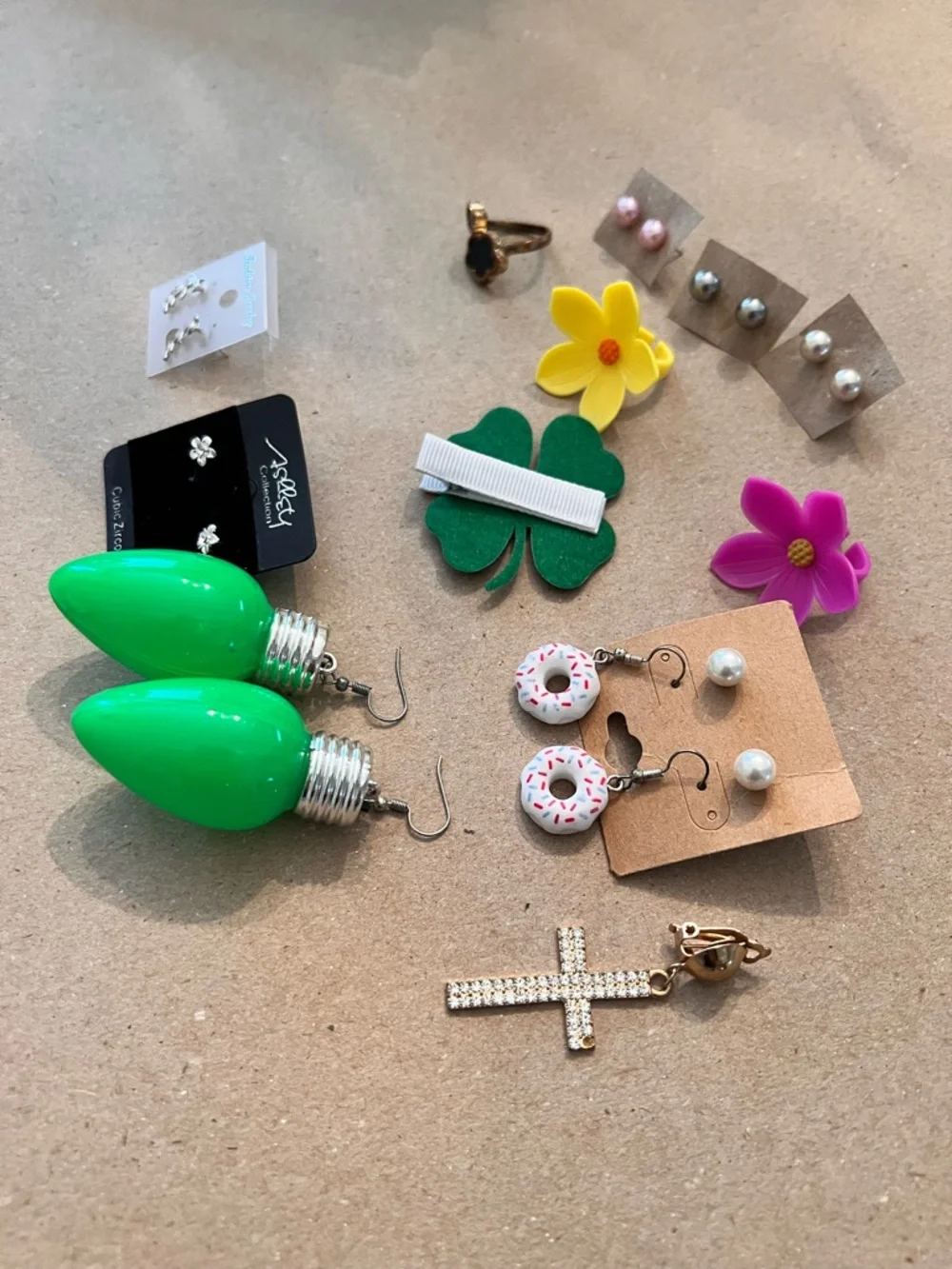 Green Novelty Light Bulb Drop Earrings - Kids Accessories